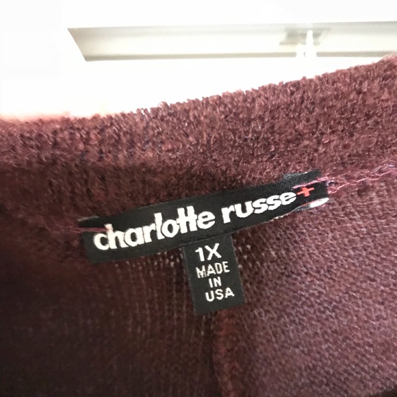 PLUS SIZE 1X Burgundy Long Sleeve Sweater Dress! - Picture 3 of 3